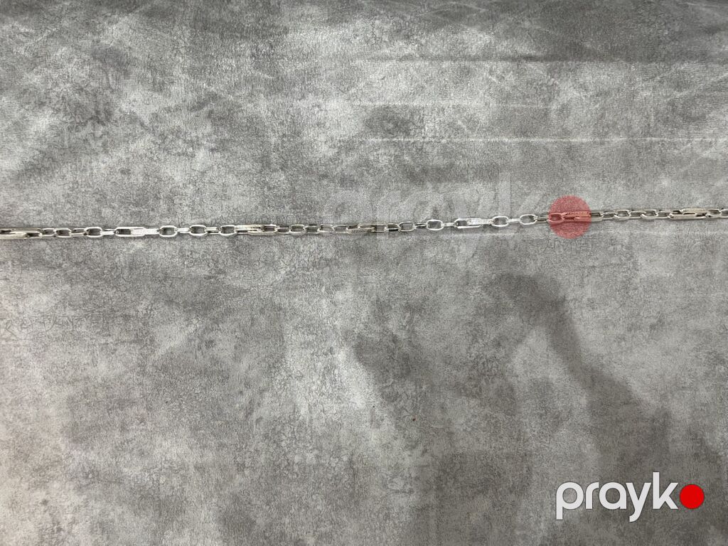 Gümüş rəngli zəncir boyunbağı - Material: metal ərinti, parlaq gümüş — Qolye və zəncir, Bakı (3)
