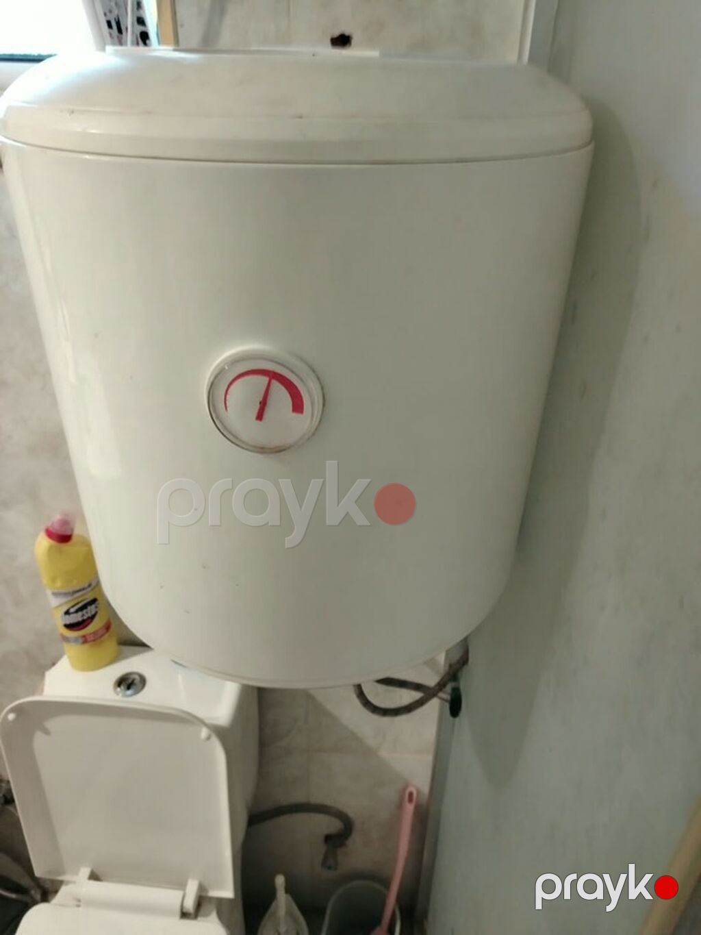 Divar tipli elektrik su qızdırıcısı (boyler) - Silindrik, ağ korpus — Su qızdırıcılar, Bakı