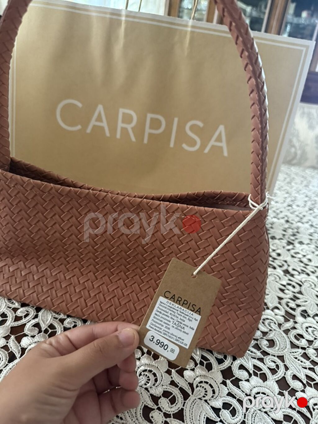 Carpisa qadın çantası - Model: toxuma fakturalı çiyin/əl çantası — Ağıllı saatlar, Bakı (2)