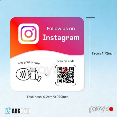 Instagram izləyici lövhəsi – NFC və QR kodlu - Təyinat: Müştəriləri — Masazır
