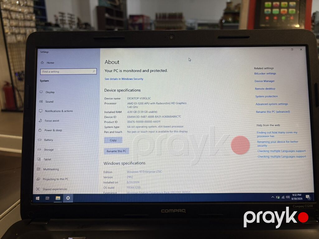 1C Proqramli Noutbook Anbar ve satis Compaq CQ58 noutbuk Texniki — Digər notbuklar, Şamaxı (2)
