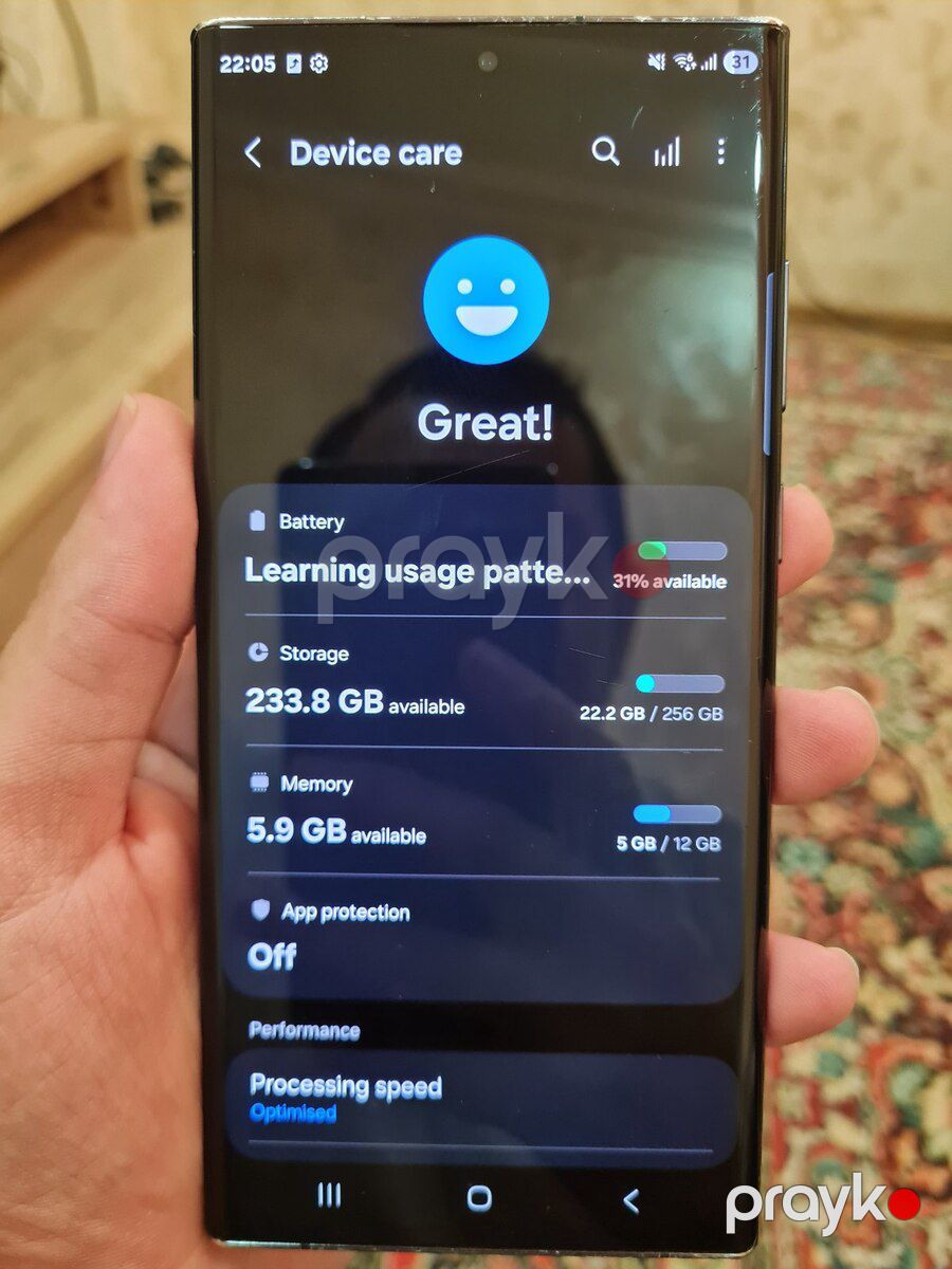 Samsung Galaxy S22 Ultra 5G Phantom Black 256GB/12GB — Smartfonlar, Bakı (6)