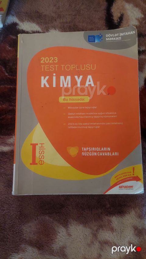 Kimya Testlər 11-ci sinif, DİM, 1-ci hissə, 2023 il — Bakı