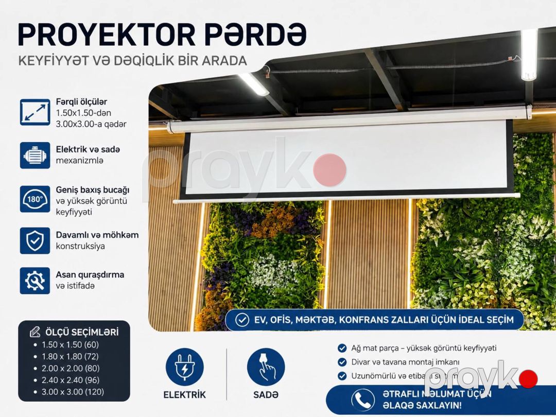 Proyektor pərdələri — Səs texnikası, Bakı (2)