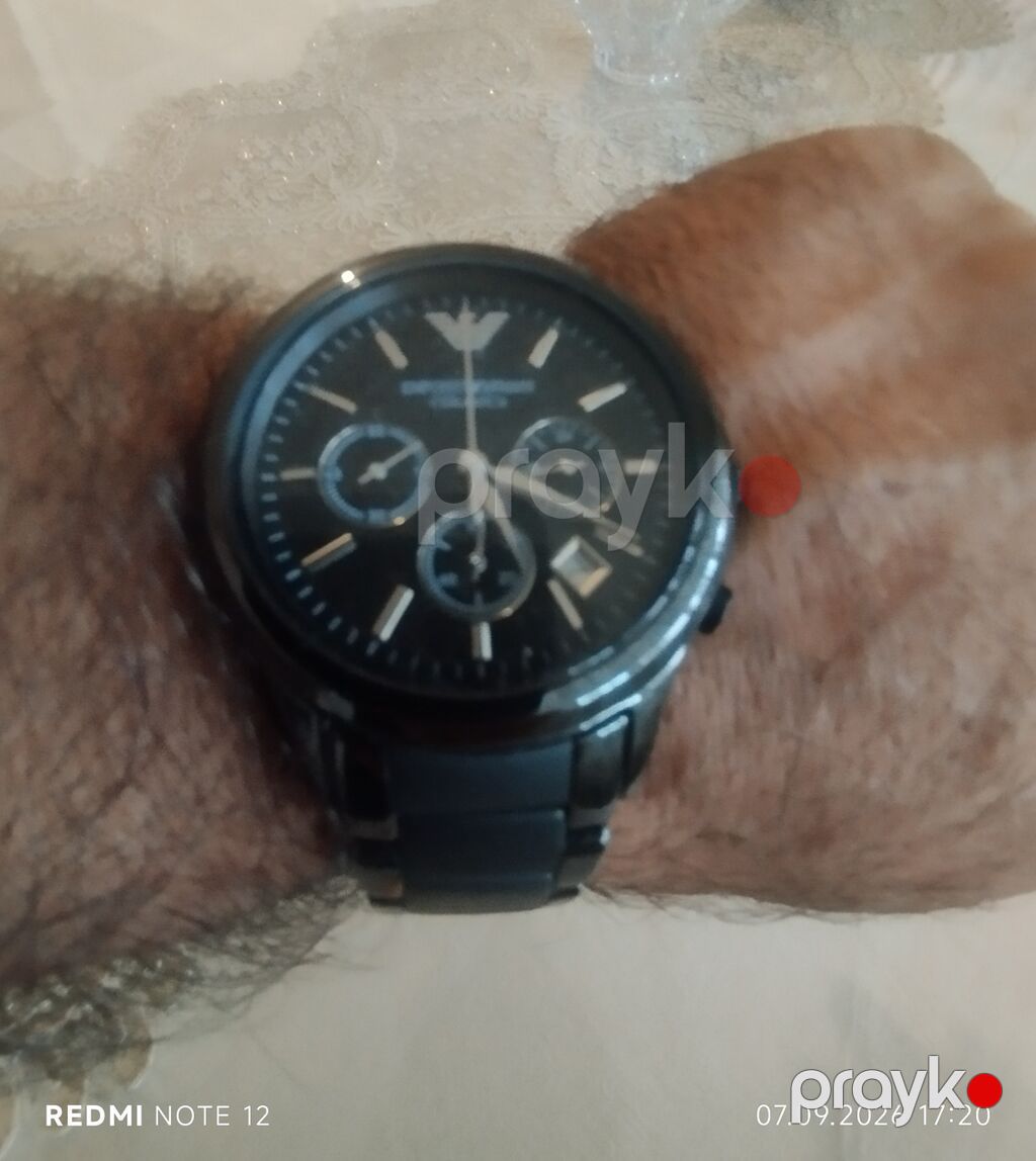 Emporio Armani kişi qol saatı – qara rəngli, klassik və idman — Qol saatları, Bakı (4)