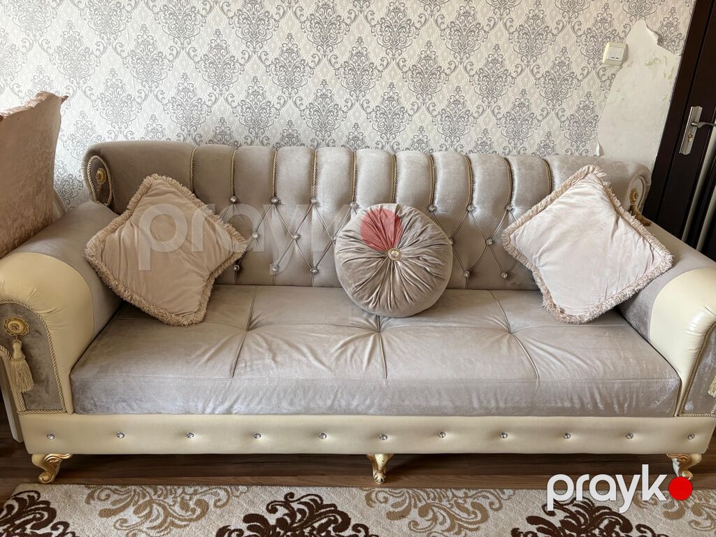 Divan, İşlənmiş, Açılmayan, Bazasız, Vеlur parça — Divanlər, Bakı (4)