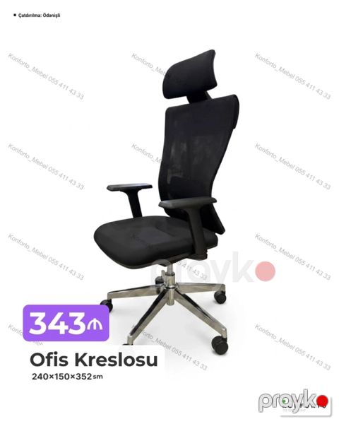 Ofis Kreslosu – erqonomik və funksional iş oturacağı Xüsusiyyətlər — Bakı