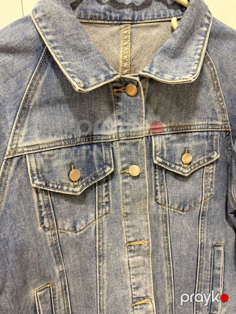 Klassik mavi denim cins gödəkçə,M və S razmerə uyğum — Bakı