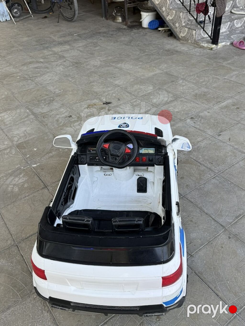 Uşaq üçün elektrikli polis maşını – JC-002 - Korpus: ağ rəngli SUV — Uşaq avtomobilləri, Sumqayıt (3)