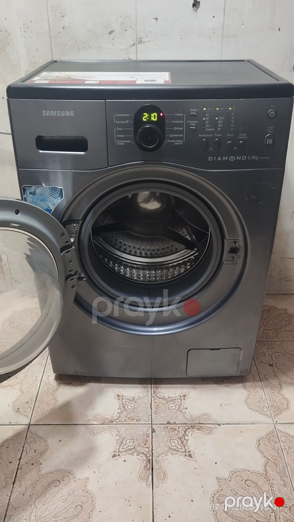 Paltaryuyan maşın Samsung, 6 kq, İşlənmiş, Avtomat, Qurutma var, Ödənişli çatdırılma — Çamaşır maşınları, Bakı (2)
