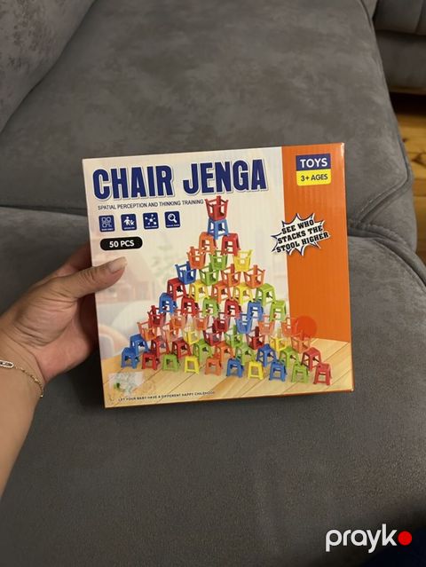 Məhsul: Chair Jenga – mini stulları yığma oyunu - Dəst: 50 ədəd kiçik — Mehdiabad