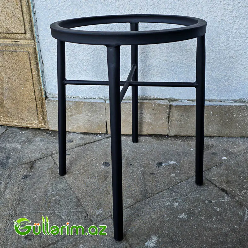 Metal Ayaqlı Dibçək Altlığı — Bağ dekorasiyası, Bakı (2)