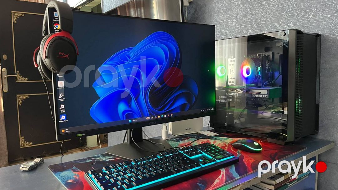 PC Gigabyte G27F, Logitech G203 Lıghtsync, HyperX Cloud II+Razer Ornata V3 X — Masaüstü kompüterlər, Bakı