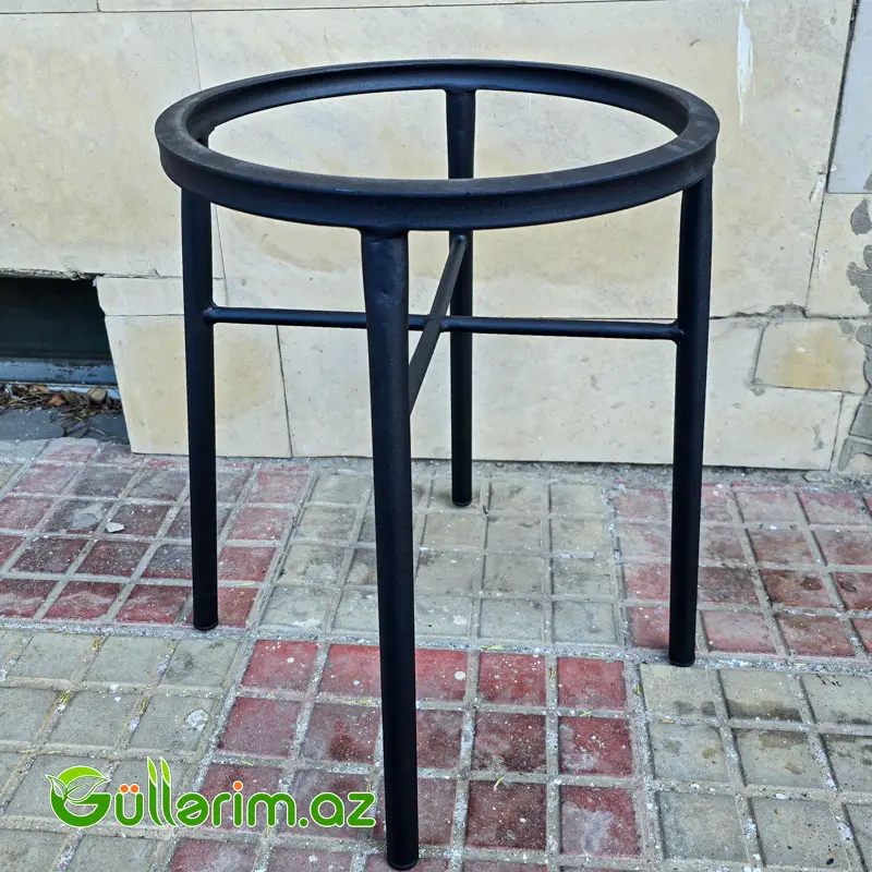 Metal Ayaqlı Dibçək Altlığı — Bağ dekorasiyası, Bakı (4)
