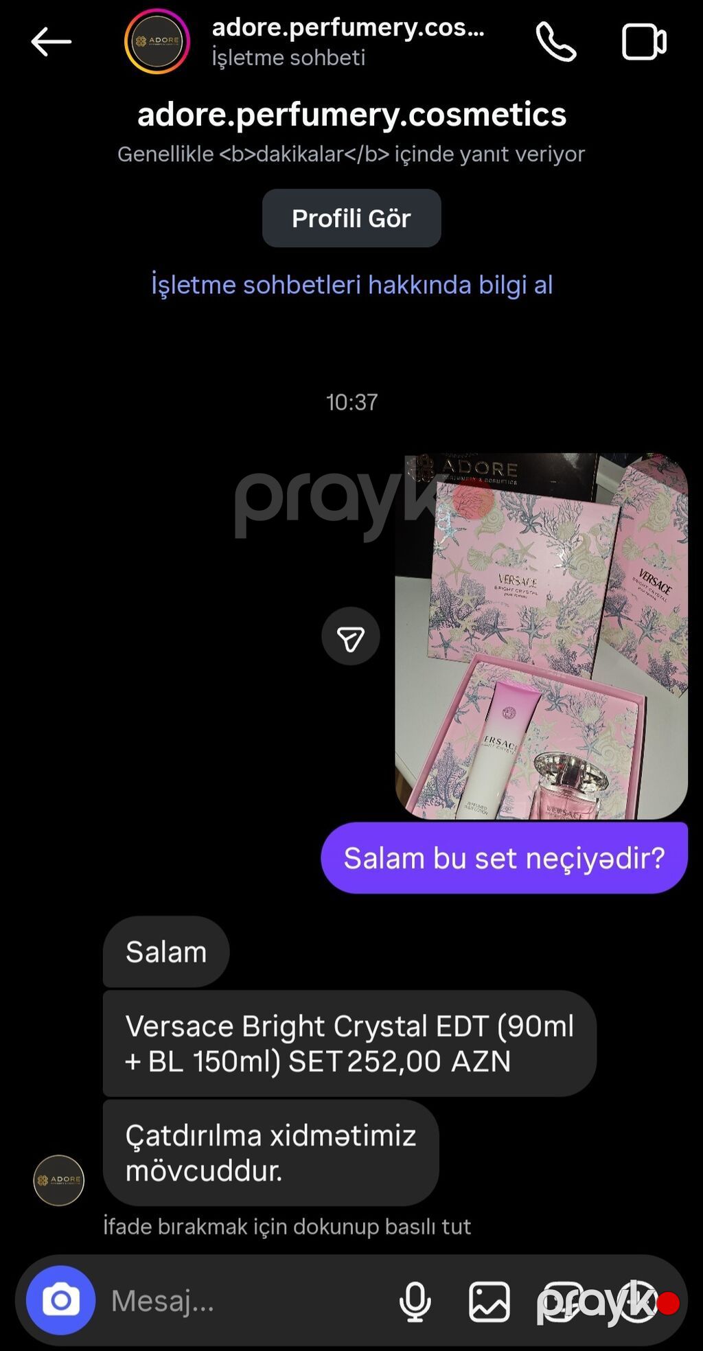Versace Bright Crystal pour femme – hədiyyəlik set(252 manata alınıb — Kosmetik və parfüm dəstləri, Masazır (3)
