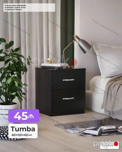 Tumba – 40×50×40 sm - 2 çekmecəli, rahat saxlama imkanı - Material: 18 — Bakı