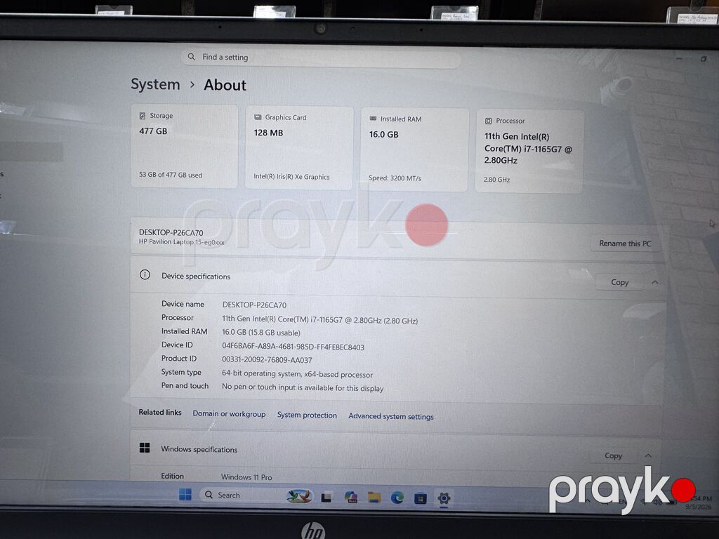 İşlənmiş HP Pavilion, 15.6 Intel Core i7, 512 GB, Ünvandan götürmə, Ödənişli çatdırılma, Rayonlara çatdırılma — HP, Bakı (10)