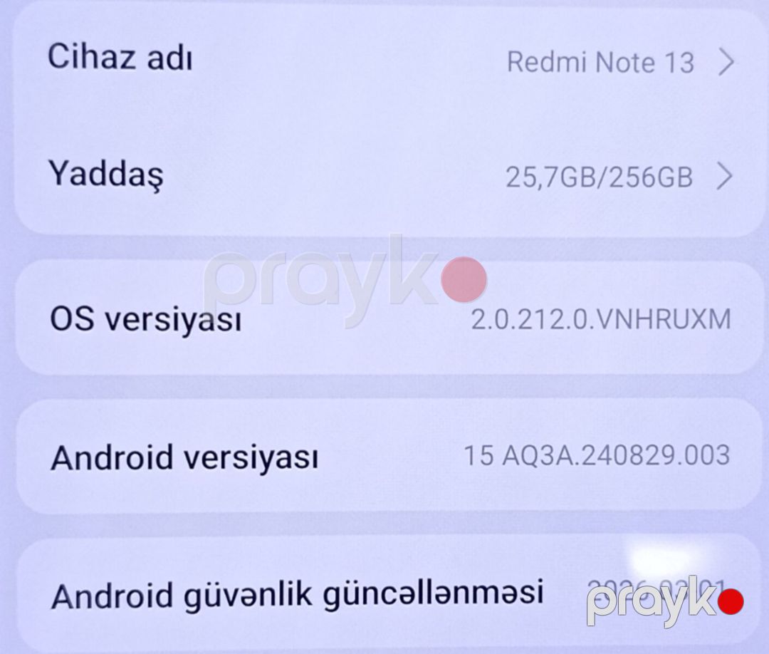 Xiaomi Redmi Note 13 Midnight Black 256GB/8GB — Smartfonlar, Bakı (5)