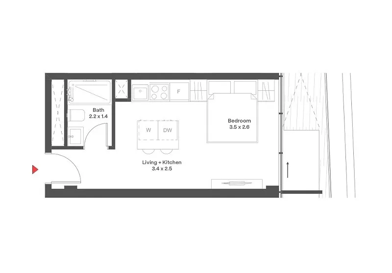 Sea Breeze, 1 otaqlı Yeni tikili satılır - 29.4 m², 6/28 mərtəbə — Mənzil, Bakı (9)