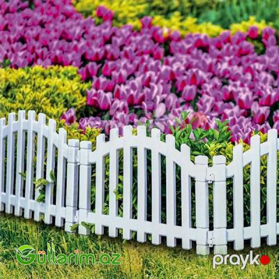 Ağ Plastik Bağ Çəpəri — Bağ dekorasiyası, Bakı (8)