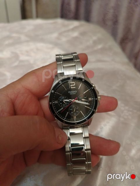 Casio kişi qol saatı - Model: Casio (klassik xronoqraf üslubunda) — Bakı