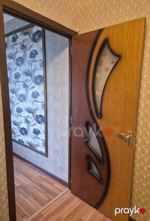 Otaq qapısı – dekorativ şüşə panelli, ağac teksturalı - Material — Bakı