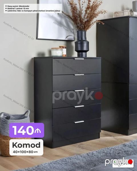 Məhsul: Komod - Ölçülər: 40 100 80 sm - Material: 18 mm laminat — Bakı