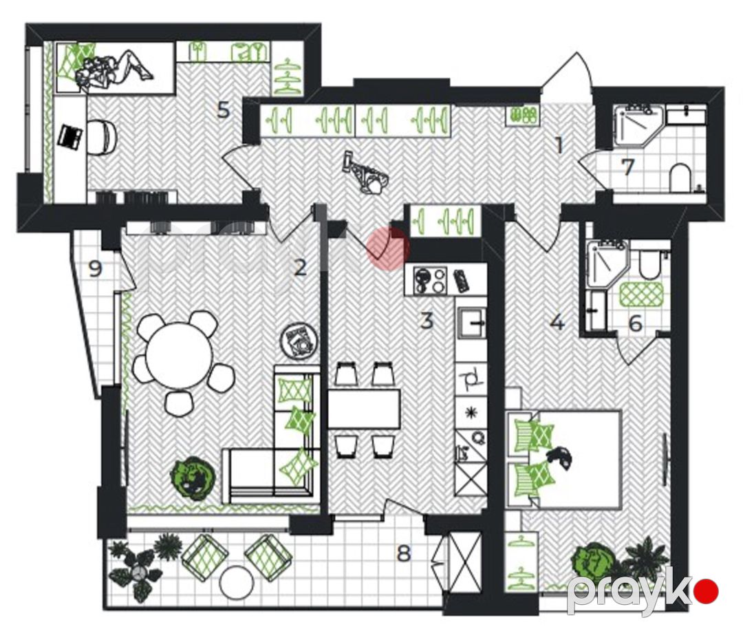 Satılır 3 otaqlı yeni tikili 108.4 m² — Mənzil, Gəncə (5)