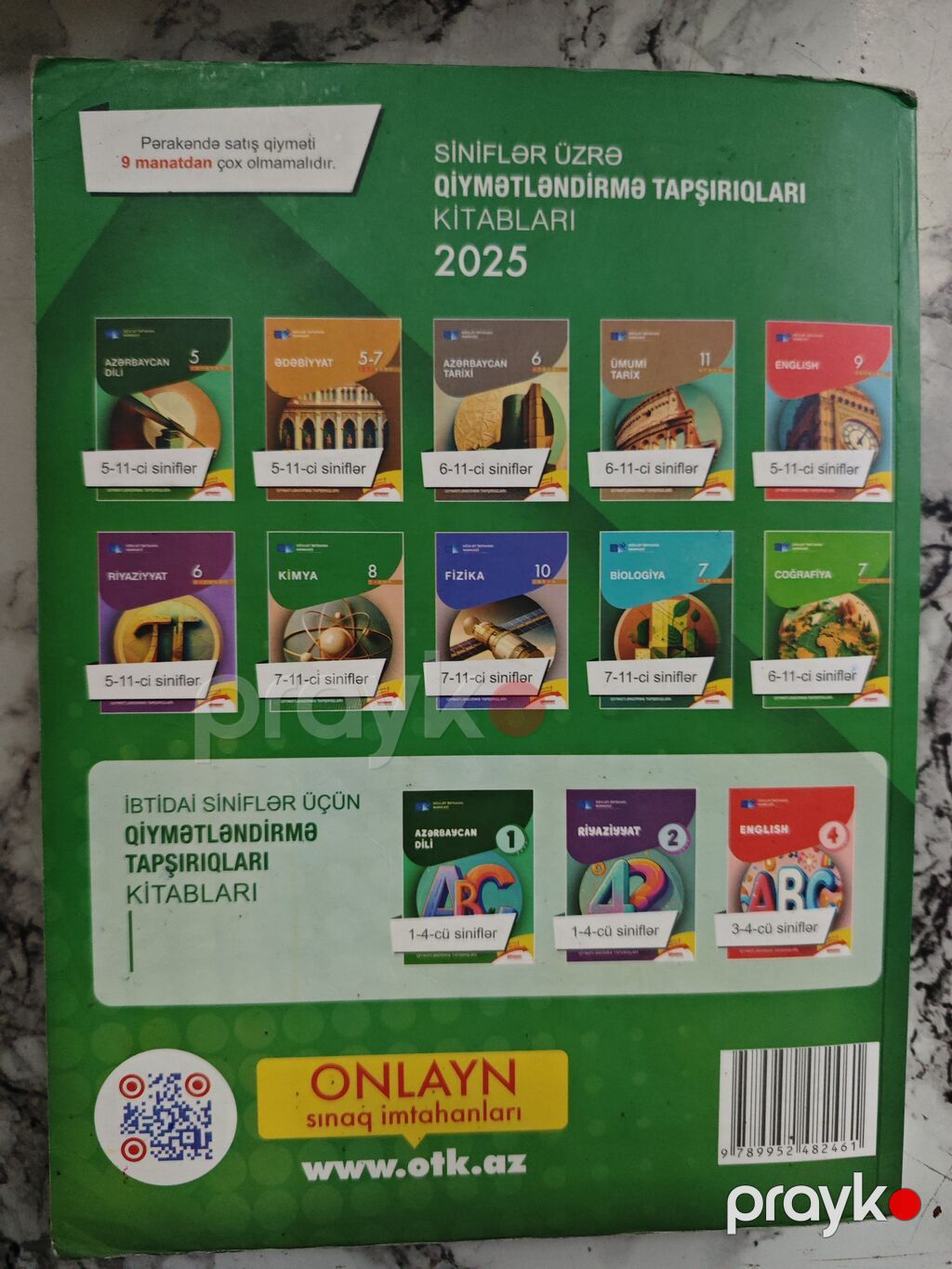 Məhsul: “Kimya – 2025 Test Toplusu”, I hissə Nəşriyyat/kurator — Kitablar, Bakı (2)