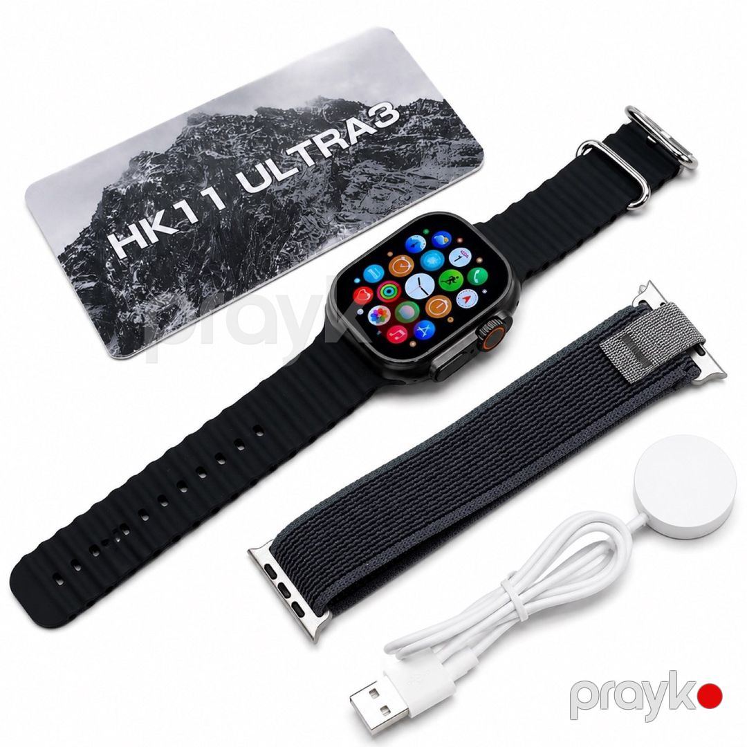 Smart saat HK11 ultra 3 Black — Ağıllı saatlar və biləkliklər, Bakı (2)