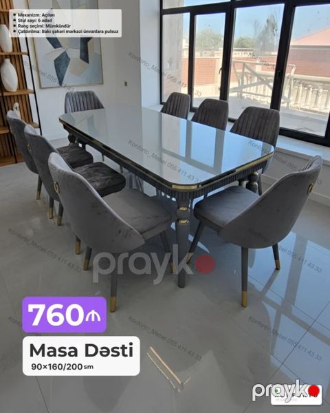 Masa dəsti – şıq və funksional - Tip: Açılan mexanizmli yemək — Bakı