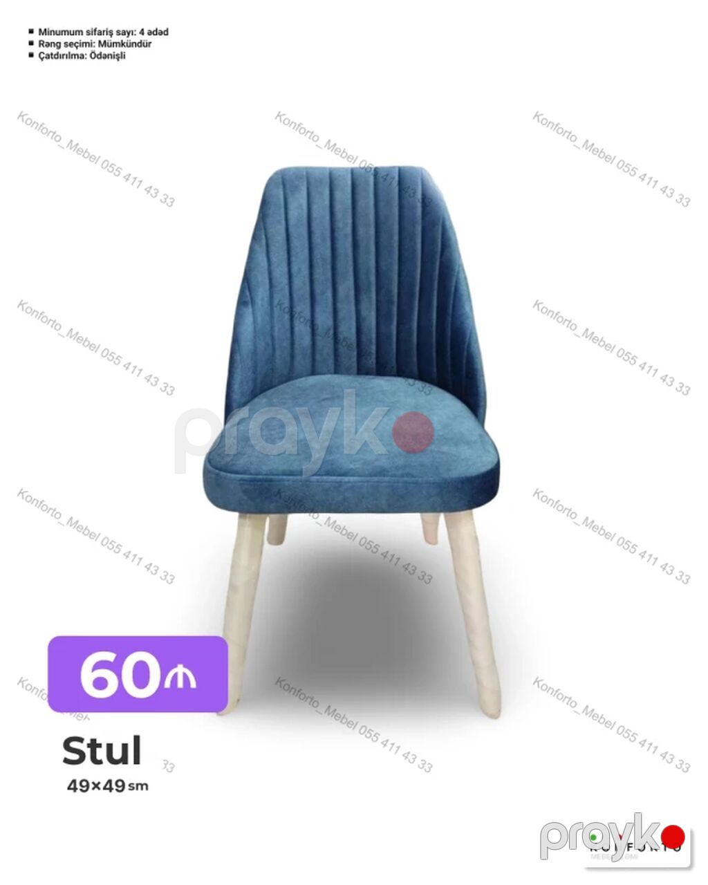 Mebel dəsti – yazı masaları və stullar 1) Stul – 40×45 sm - Yumşaq — Masalar və stullar, Bakı (3)