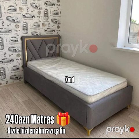 Tək nəfərlik çarpayı və matrass - Ölçü: tək nəfərlik (standart single — Mehdiabad