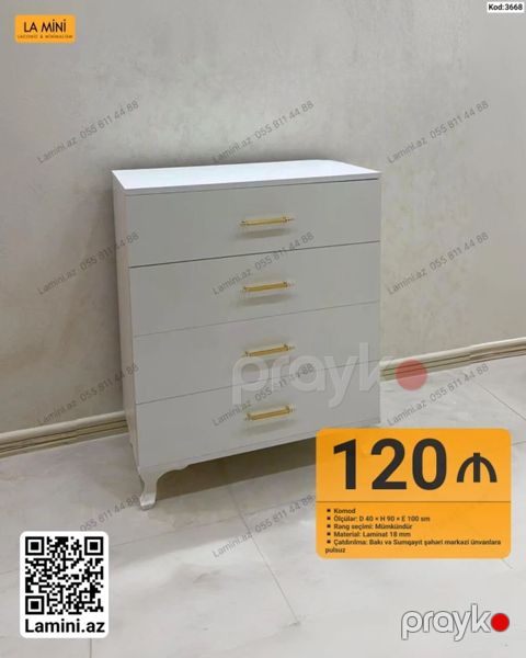 La Mini komod - Model kodu: 3668 - Ölçülər: D 40 x H 90 x E 100 sm — Bakı