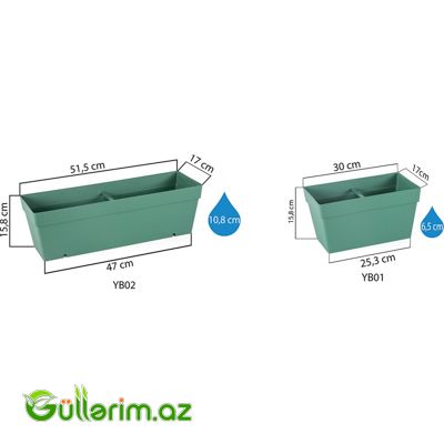 Plastik Dibçək 016 — Bağ dekorasiyası, Bakı (5)