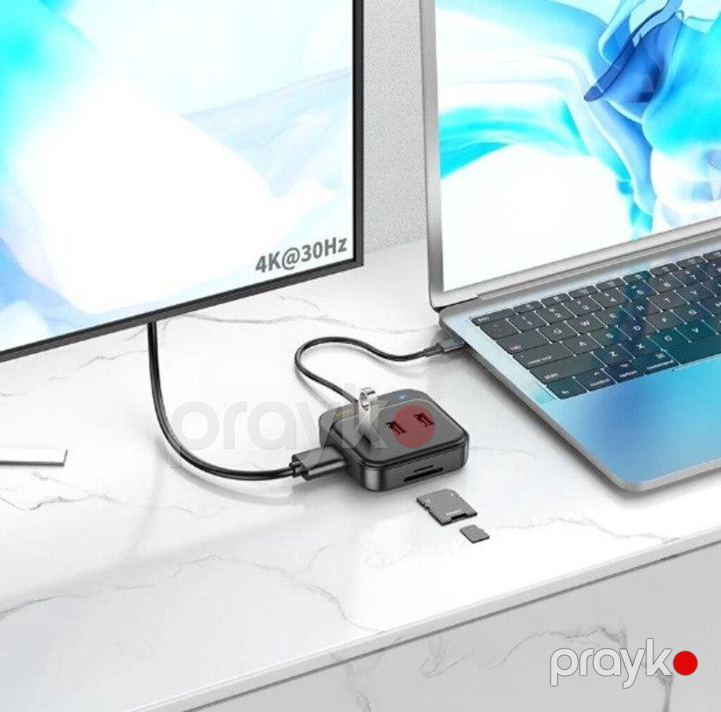 Type-C To Hdmi Converter Конвертер hoco HB38 7 в 1 — Noutbuk aksesuarları, Bakı (2)