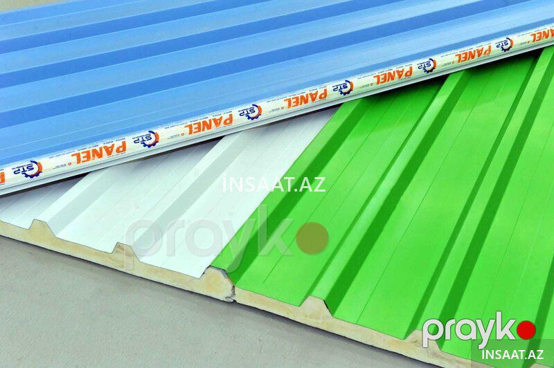 80 mm daş yunu sendviç panel – yanğına davamlı — Tikinti blokları, kərpic və panellər, Bakı (7)