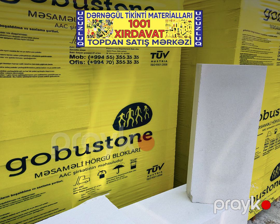"Gobustone" məsaməli hörgü daşları — Təmir və inşaat, Bakı (2)