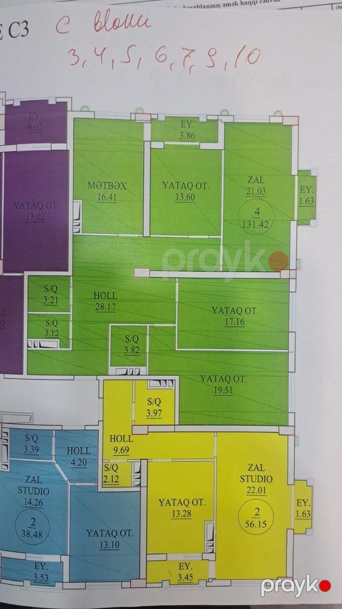 Satılır 4 otaqlı yeni tikili 131 m² — Mənzil, Bakı (2)
