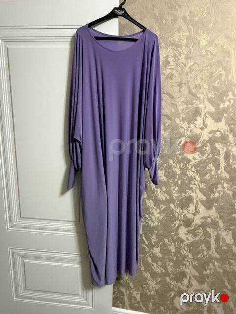 Geniş kəsimli qadın abaya/kaftan geyimləri - Rənglər: lavanda — Bakı