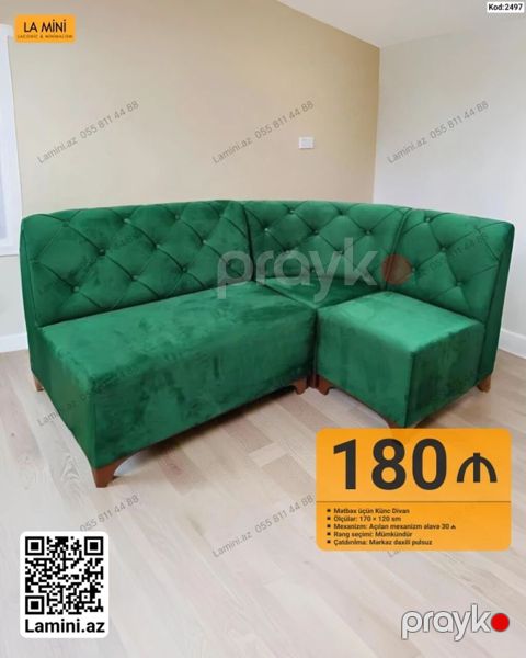 Məhsul: Mətbəx üçün künc divan (Kod: 2497) Ölçülər: 170 120 sm — Bakı