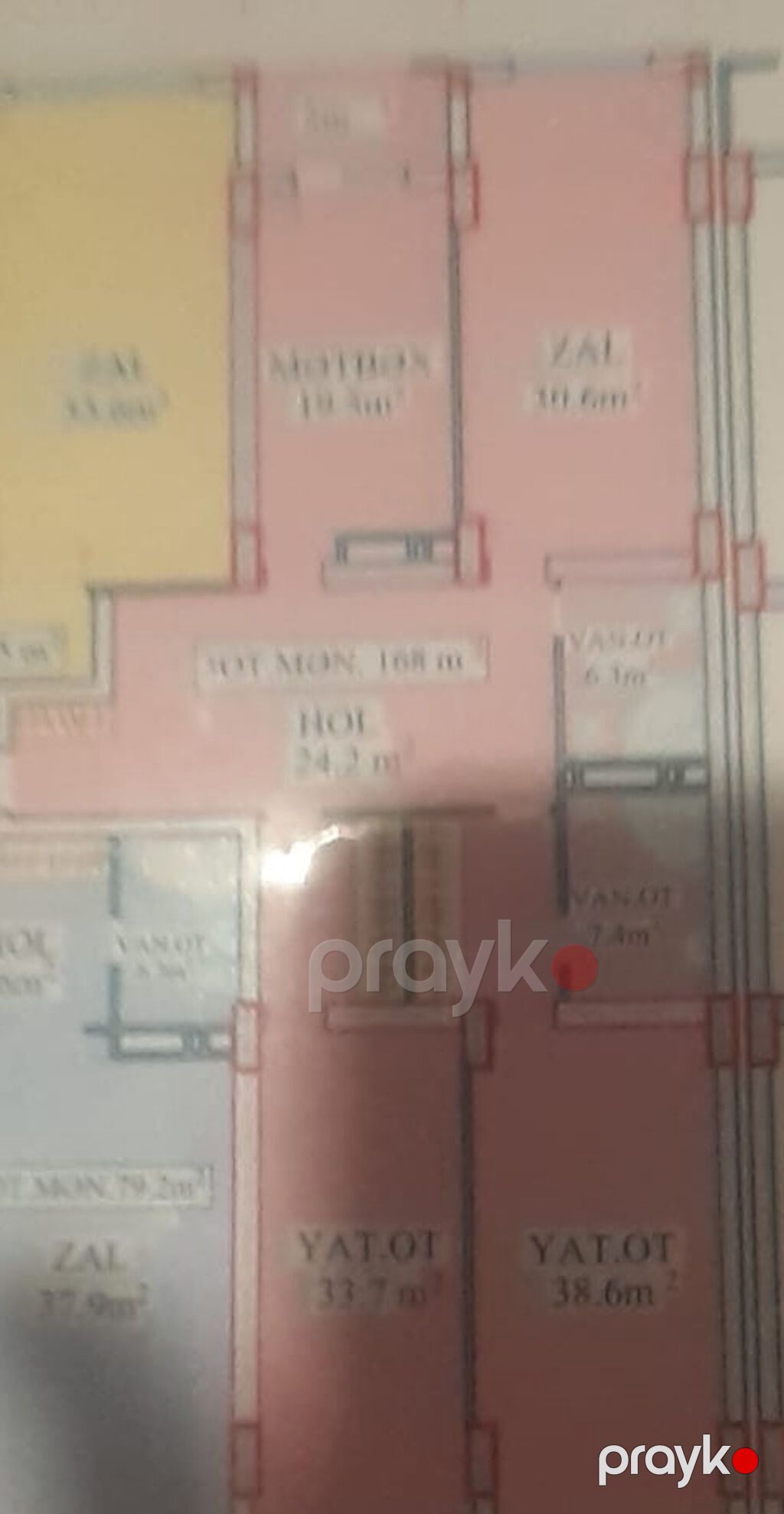 4 otaqlı, Yeni tikili, 168 kv. m — Mənzil, Bakı (7)