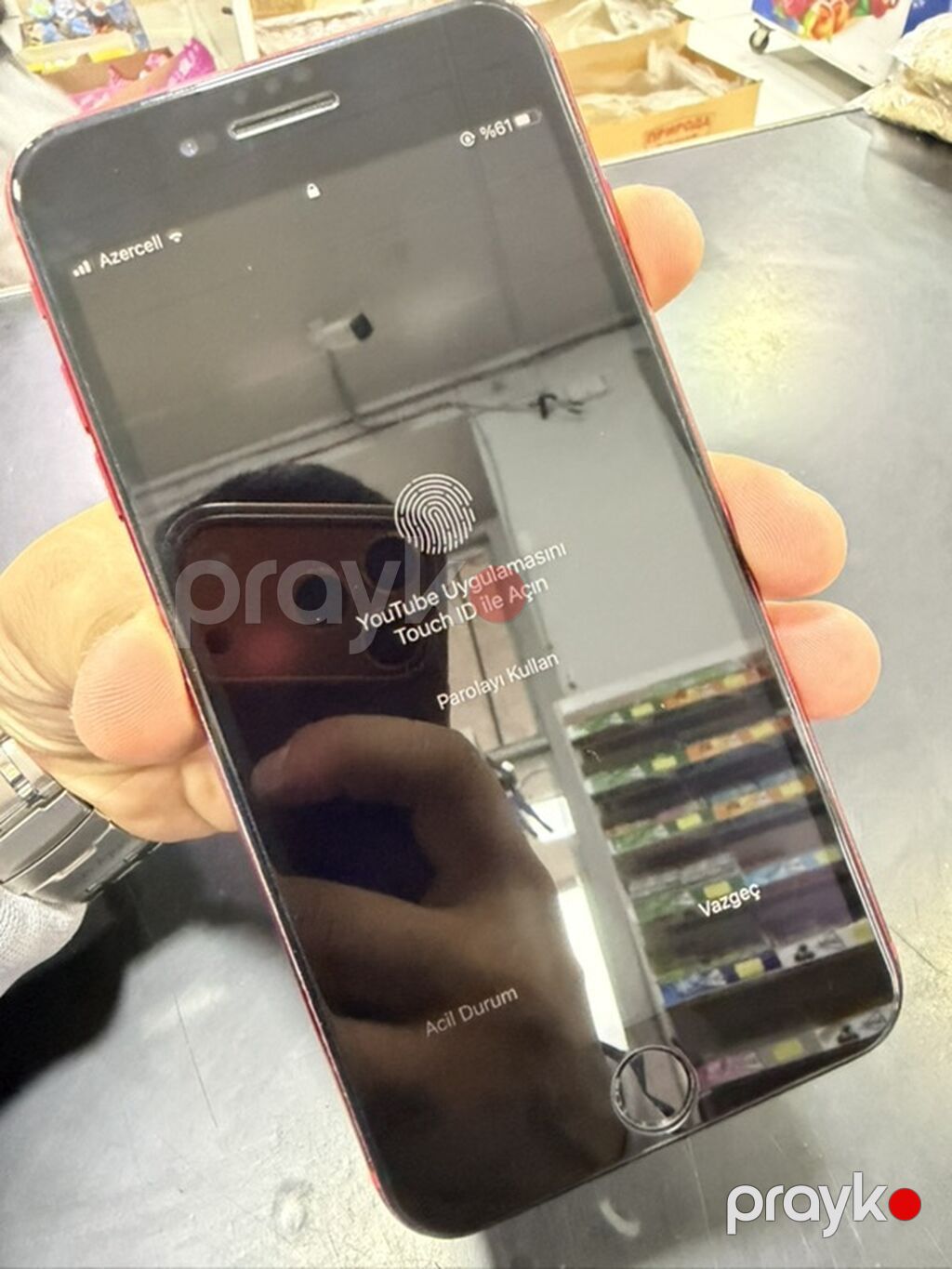 IPhone 8 Plus, Qırmızı, Barmaq izi — Apple iPhone, Xaçmaz (4)