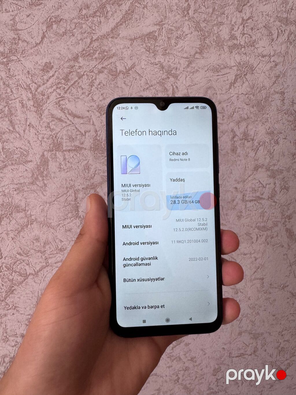 Redmi Note 8, 64 GB, rəng - Göy, Düyməli, Sensor, Barmaq izi — Xiaomi, Digah (3)