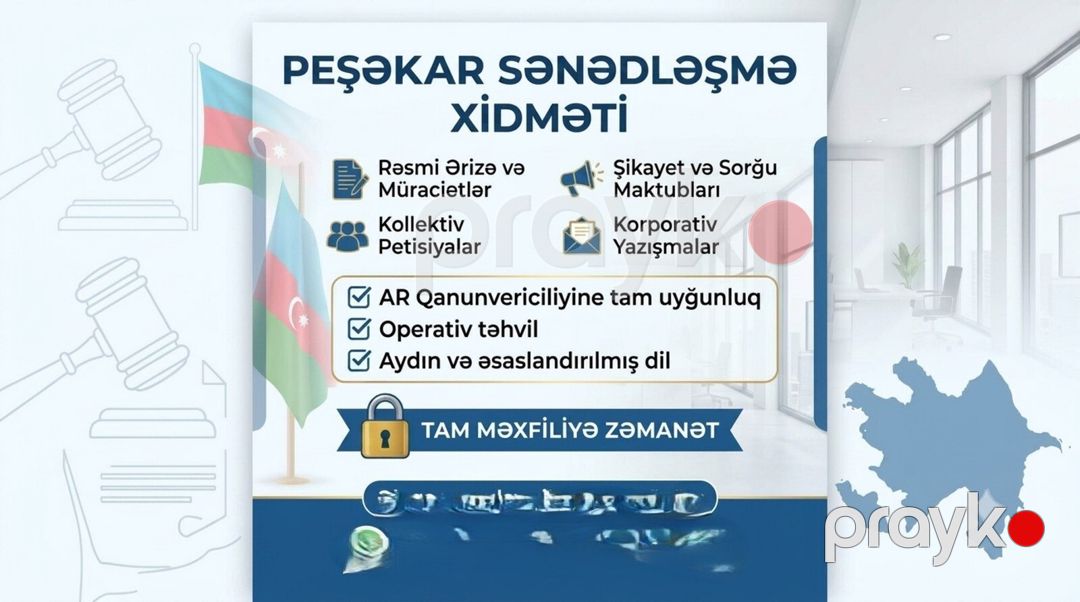 Rəsmi sənədlərin, ərizə və müraciətlərin hazırlanması — Digər, Bakı