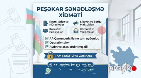 Rəsmi sənədlərin, ərizə və müraciətlərin hazırlanması — Bakı