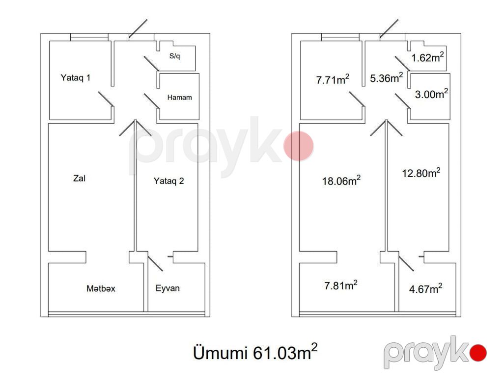 Bakı, 3 otaqlı, Köhnə tikili, 61 kv. m — Mənzil, Bakı (2)