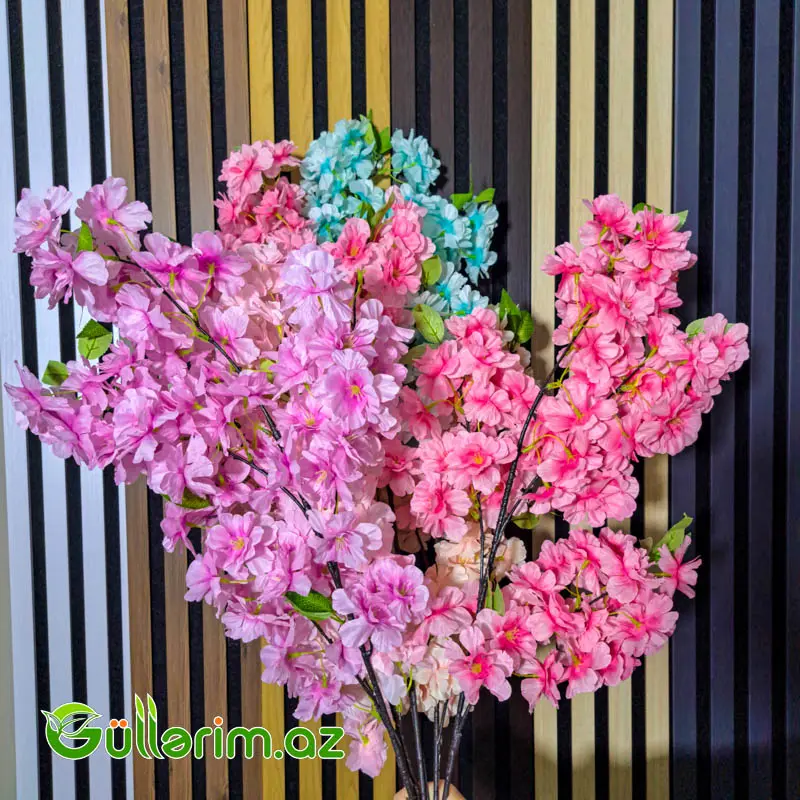 Süni Albalı Çiçəyi (Sakura) (Budaqları) — Dekor və interyeri, Bakı (2)