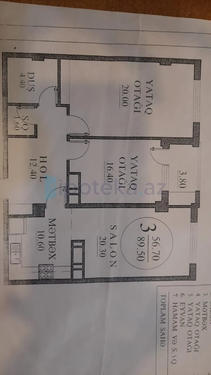 Satılır: 2 Otaq, Yeni tikili, Suraxanı r., Zığ q., 89.50 m² — Mənzil (2)