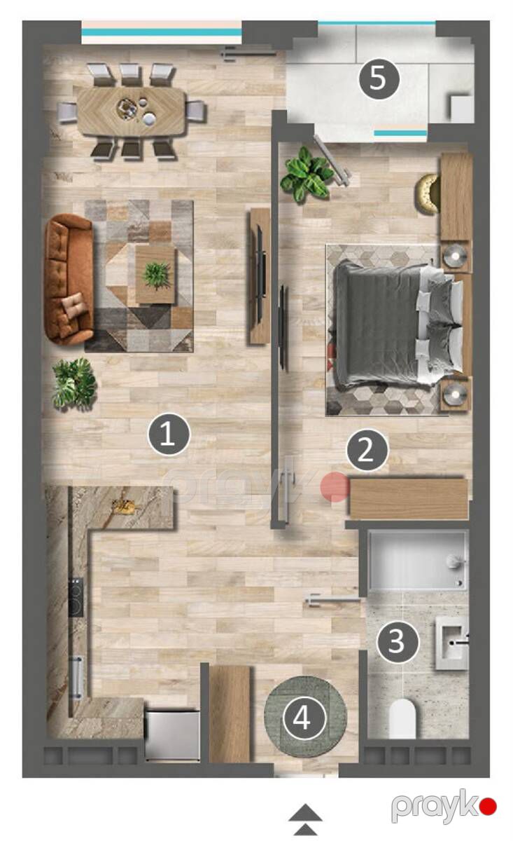 Satılır 2 otaqlı yeni tikili 72.8 m² — Mənzil, Sumqayıt (3)